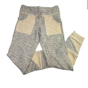 Free People Movement Kyoto Leggings Mid Rise Gray Peach Pockets Women's Size M